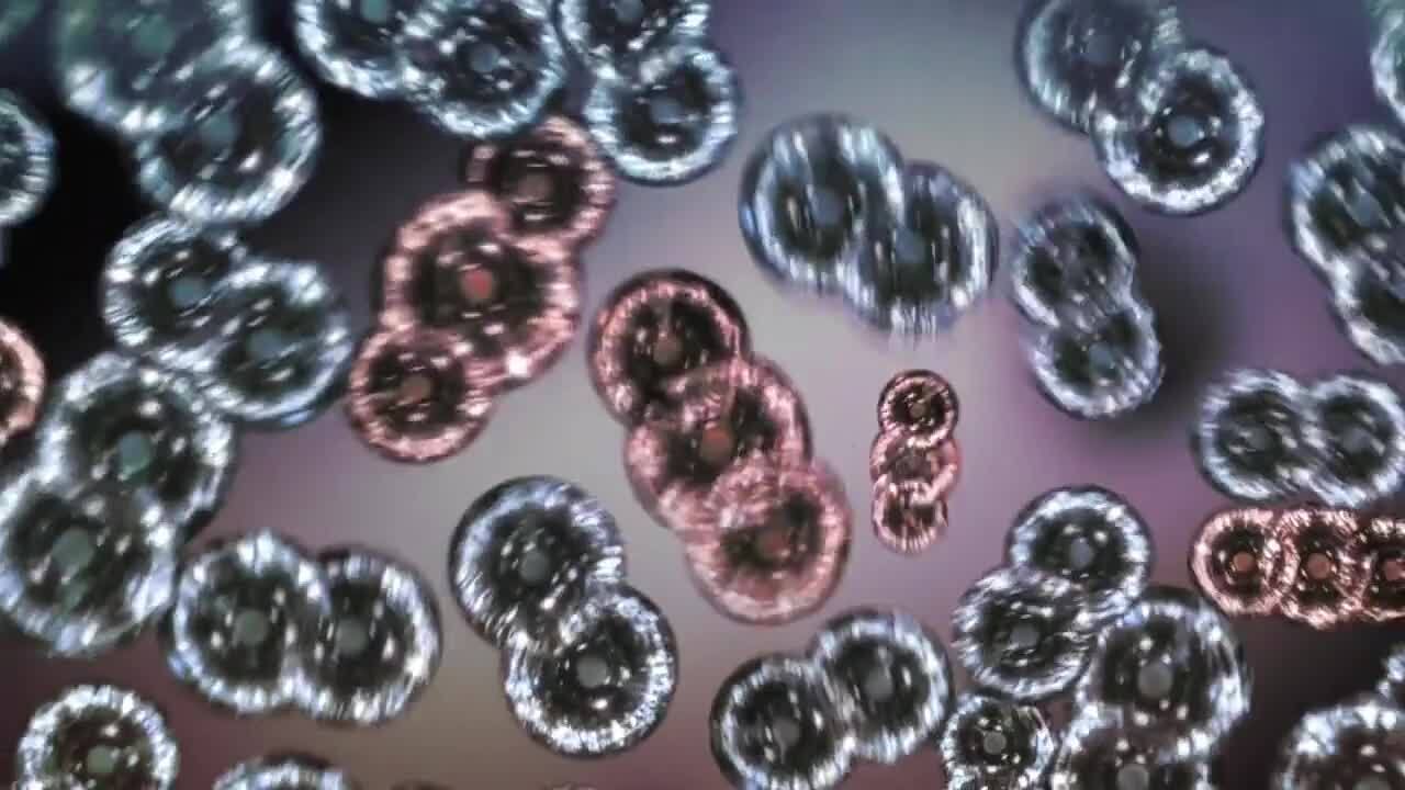 Синій молекулярний крупний план мастильної технології